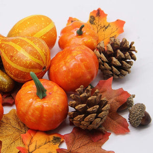 Thanksgiving Artificial Pumpkins Home Decoration Set, Mixture of 50 Harvest Decoration - Decotree.co Online Shop