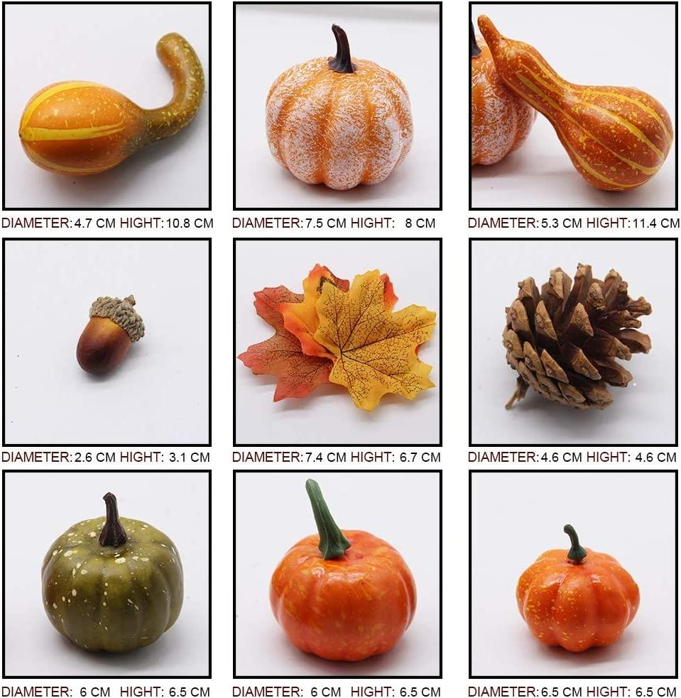 Thanksgiving Artificial Pumpkins Home Decoration Set, Mixture of 50 Harvest Decoration - Decotree.co Online Shop
