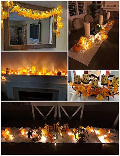 Thanksgiving Decorations Lighted Fall Garland, Thanksgiving Decor Halloween String Lights 8.2 Feet 20 LED - Decotree.co Online Shop