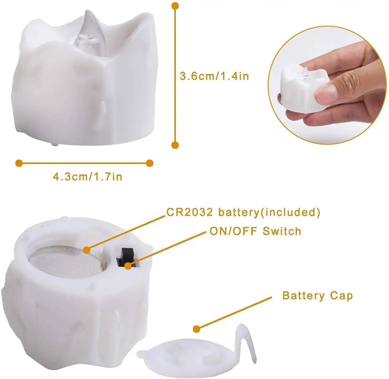 Timer Tea Lights, Flameless Flickering Auto Tea Lights Battery Operated Long-Lasting, Pack of 12 - Decotree.co Online Shop