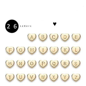 Tiny Gold Initial Heart Necklace-14K Gold Filled Handmade Dainty Personalized Letter Heart Choker Necklace Gift For Women Kids - Decotree.co Online Shop