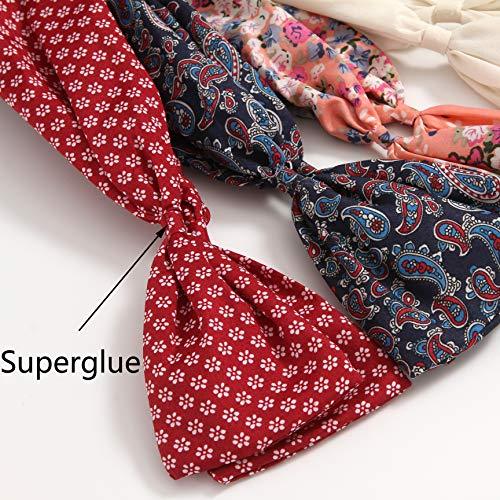Twist Bow Wired Headbands Scarf Wrap Hair Accessory Hairband (4 Packs) - Decotree.co Online Shop
