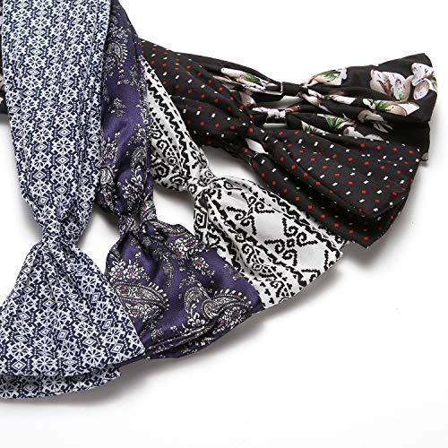 Twist Bow Wired Headbands Scarf Wrap Hair Accessory Hairband (5 Packs) - Decotree.co Online Shop