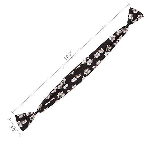 Twist Bow Wired Headbands Scarf Wrap Hair Accessory Hairband (5 Packs) - Decotree.co Online Shop