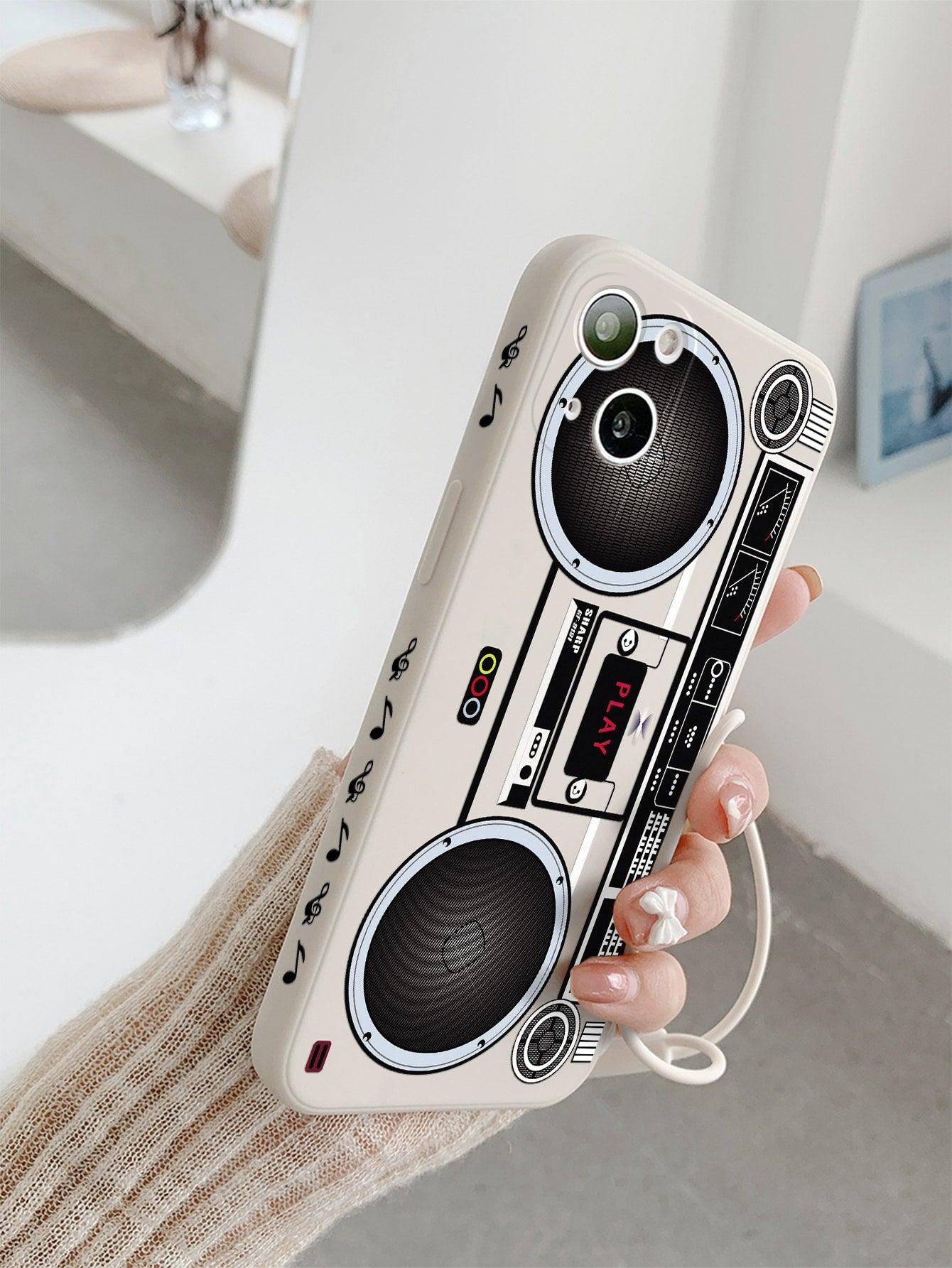 Vintage Radio Print Phone Case With Lanyard - Decotree.co Online Shop