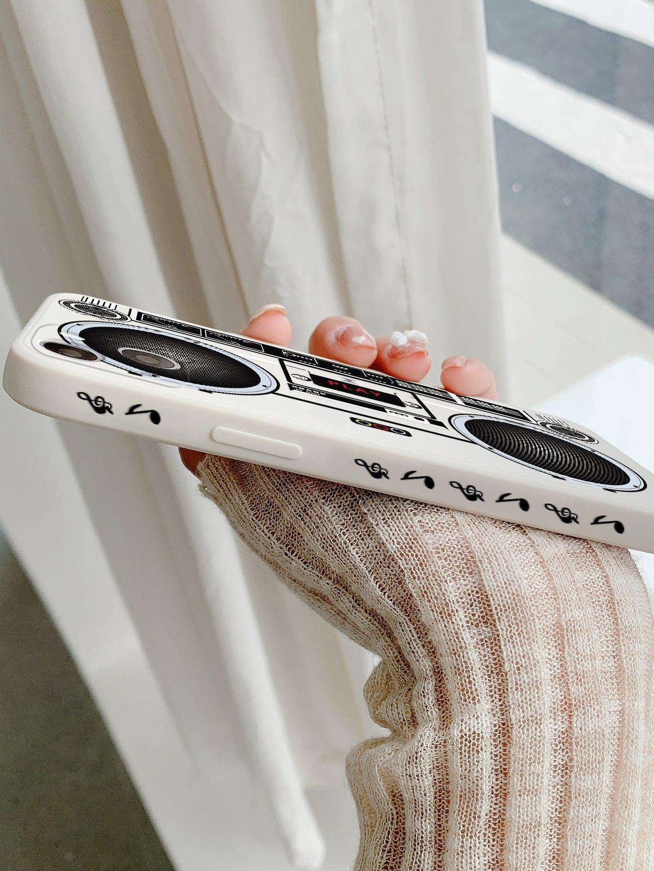 Vintage Radio Print Phone Case With Lanyard - Decotree.co Online Shop