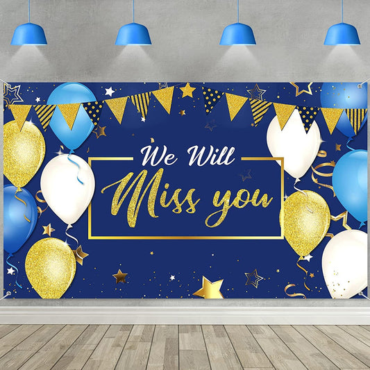 We Will Miss You Party Decorations, Extra Large Going Away Party Backdrop Miss You Photography Background - Decotree.co Online Shop