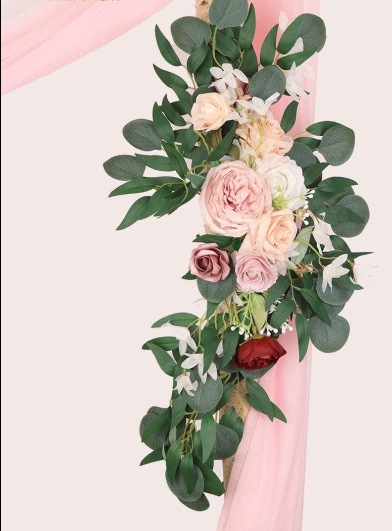 Wedding Arch Floral Swag Set Artificial Arch Flowers Wedding Arch Draping Fabric for Ceremony and Reception - Decotree.co Online Shop