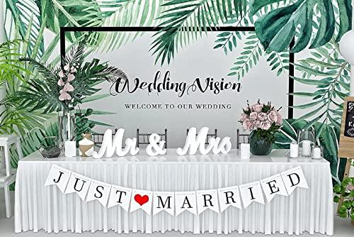 Wedding Decorations Set,Large Mr and Mrs Sign & Just Married Banner,Mr & Mrs Signs for Wedding Table,Wedding Decorations - Decotree.co Online Shop