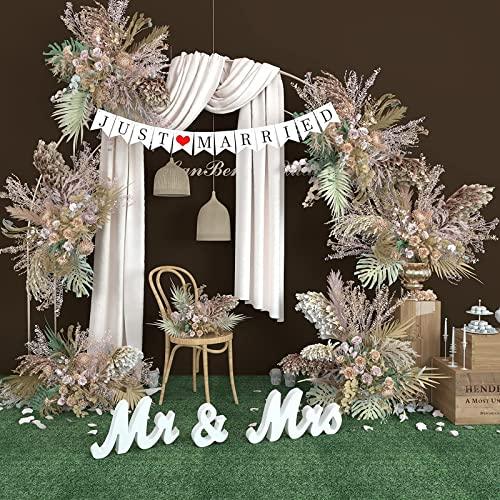 Wedding Decorations Set,Large Mr and Mrs Sign & Just Married Banner,Mr & Mrs Signs for Wedding Table,Wedding Decorations - Decotree.co Online Shop