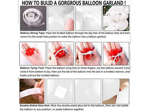 White Balloon Garland Kit 115PCS White Latex Balloons Arch Wedding Baby Shower Party Decor - Decotree.co Online Shop