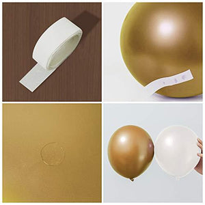 White Balloon Kit 135PCS 18In 12In 5In Metallic Gold Balloon Arch Garland For Festival Picnic Family Engagement, Wedding, Birthday - Decotree.co Online Shop
