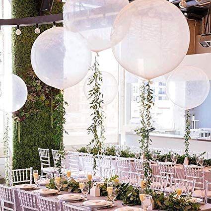 White Balloons 3 Ft Giant Round Large Giant Balloons Wedding Bride Latex Engaged - Decotree.co Online Shop