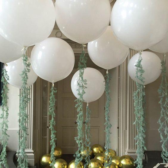 White Balloons 3 Ft Giant Round Large Giant Balloons Wedding Bride Latex Engaged - Decotree.co Online Shop