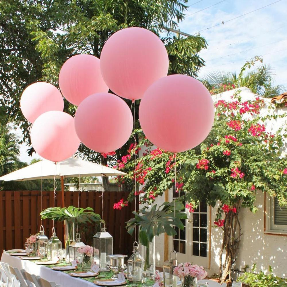 White Balloons 3 Ft Giant Round Large Giant Balloons Wedding Bride Latex Engaged - Decotree.co Online Shop