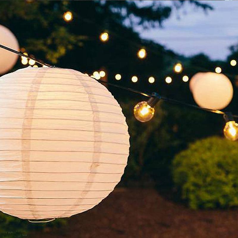White Hanging Paper Lanterns for Wedding Party Decoration, 4 Size - Decotree.co Online Shop