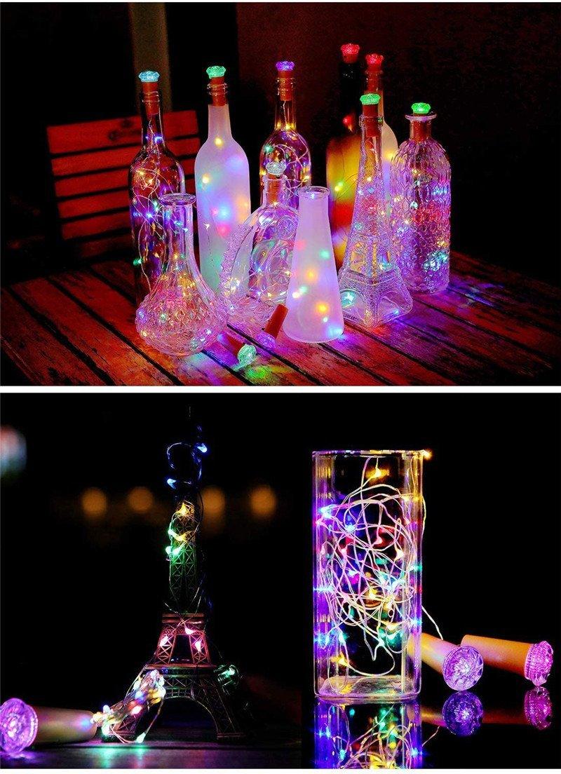 Wine Bottle Cork Lights Colorful Fairy Mini String Lights - Decotree.co Online Shop