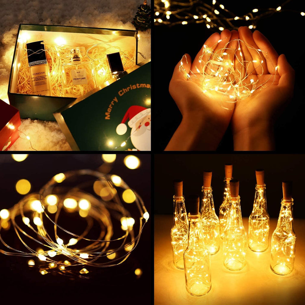 Wine Bottle Cork Lights Waterproof Battery Operated Cork Lights Mini String Lights - Decotree.co Online Shop