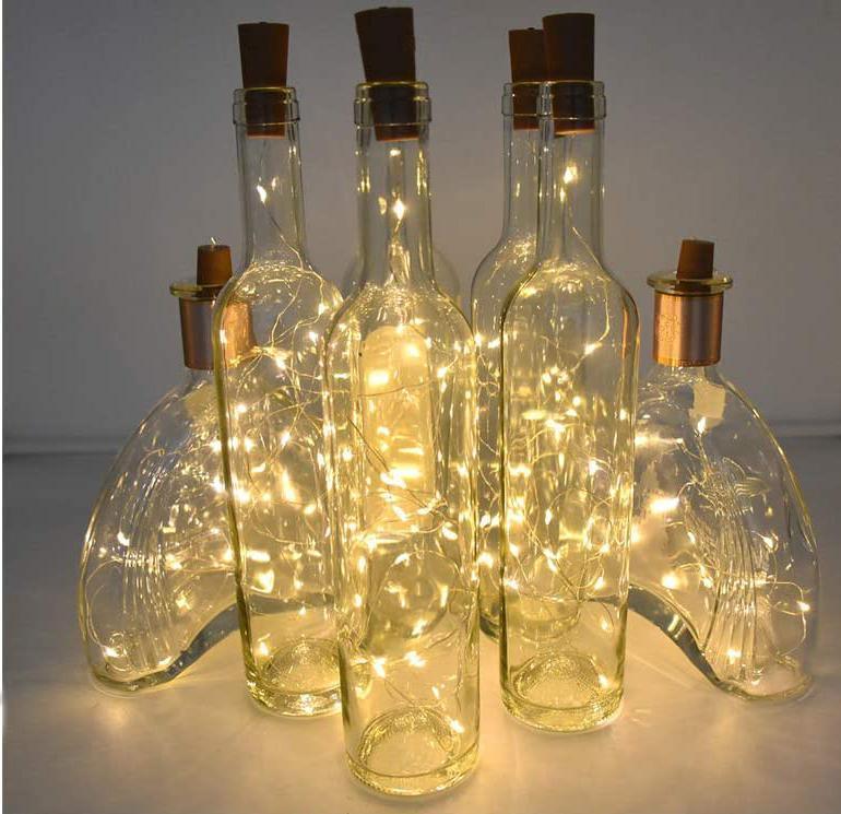 Wine Bottle Lights with Cork for DIY Party Christmas Wedding Decoration - Decotree.co Online Shop