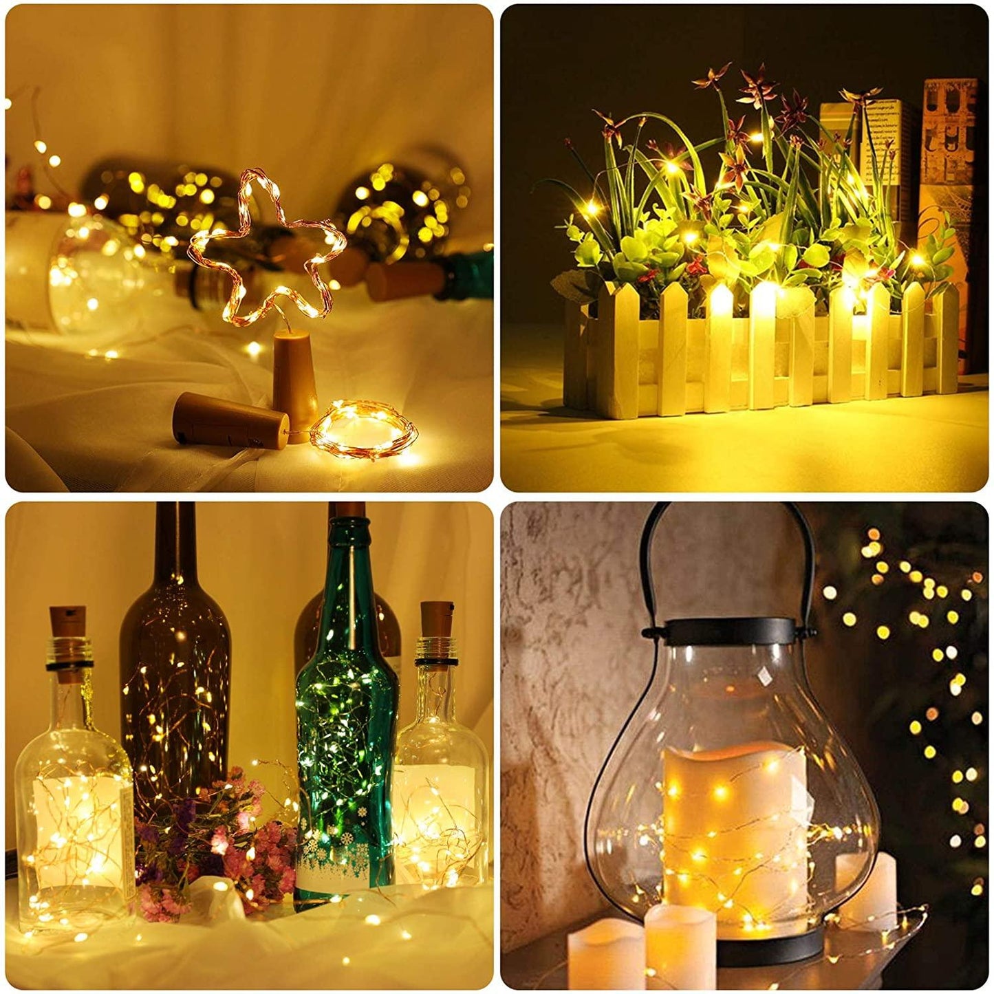 Wine Bottle Lights with Cork for DIY, Party, Decor, Christmas - Decotree.co Online Shop