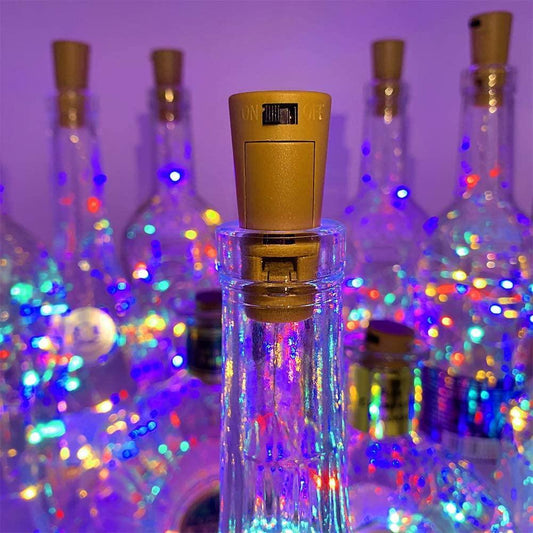 Wine Bottle Lights with Cork for Home Decorations - Decotree.co Online Shop
