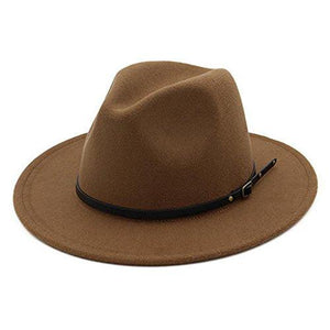 Women Belt Buckle Fedora Hat Dark - Decotree.co Online Shop