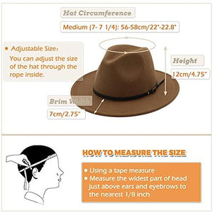Women Belt Buckle Fedora Hat Dark - Decotree.co Online Shop