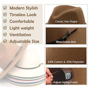 Women Belt Buckle Fedora Hat Dark - Decotree.co Online Shop