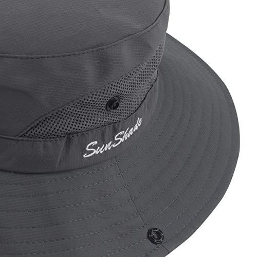 Women Ponytail Summer Sun Hat Wide Brim UV Hats Floppy Bucket Cap for Safari Beach Fishing Gardening - Decotree.co Online Shop